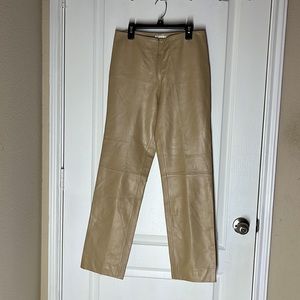 Vintage tan leather pants